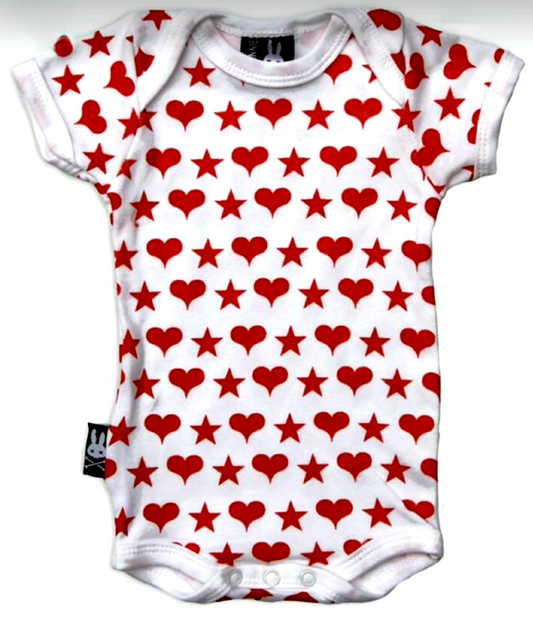 Hearts and Stars baby onesie Newborn