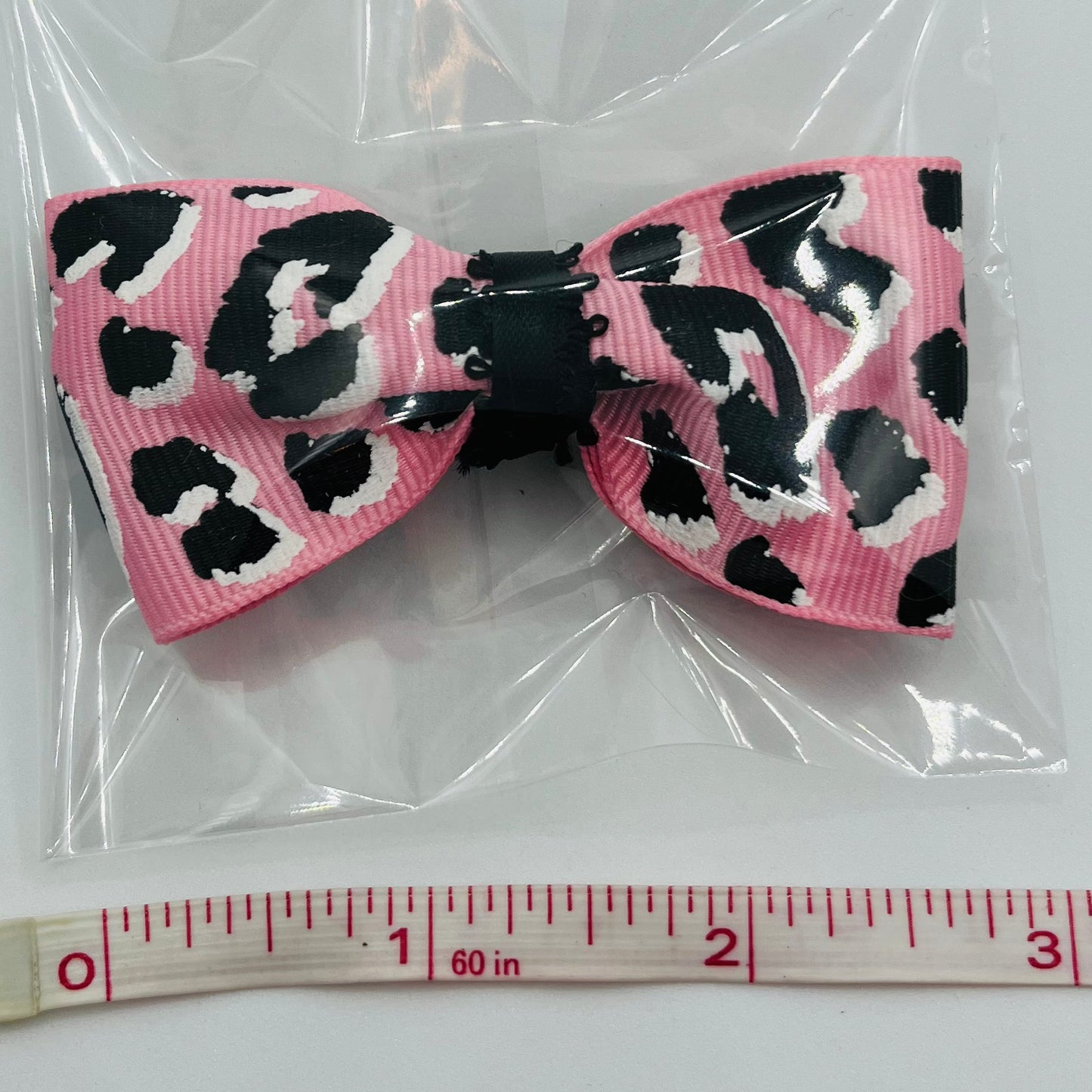 Light pink Leopard Mama Kat single bow