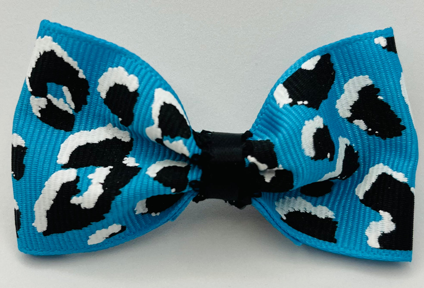 Blue Leopard Mama Kat single bow