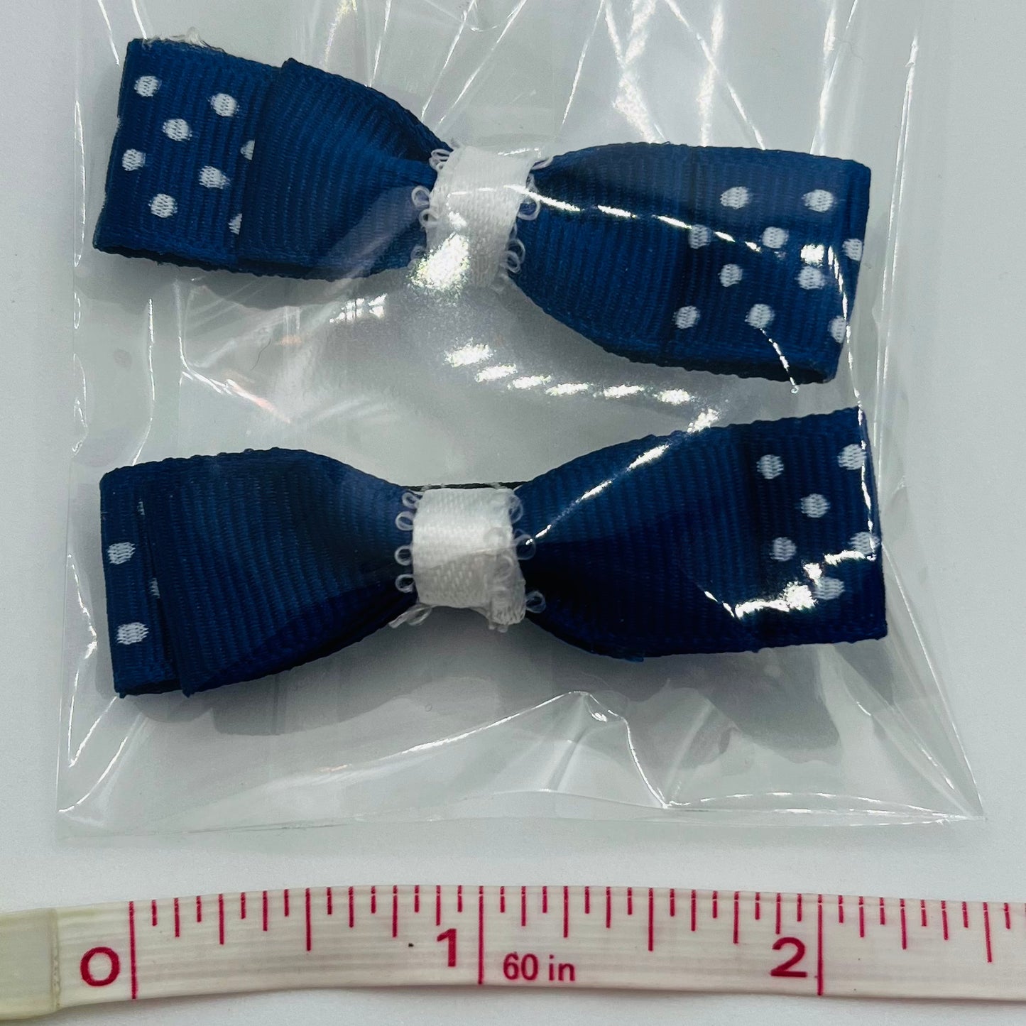 Navy Blue Mama Kat bow set