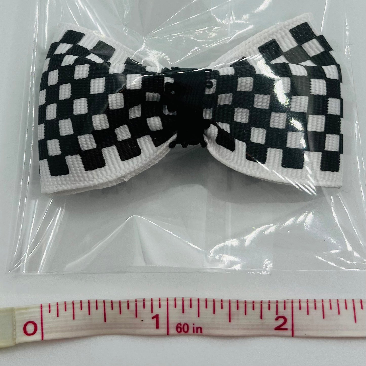 Black Checkered Mama Kat single bow